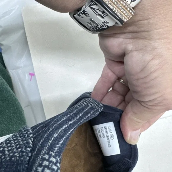 Maurices Super Crush Kate Denim Patchwork Sneaker Slip On Foam Insole Blue - Picture 7 of 7